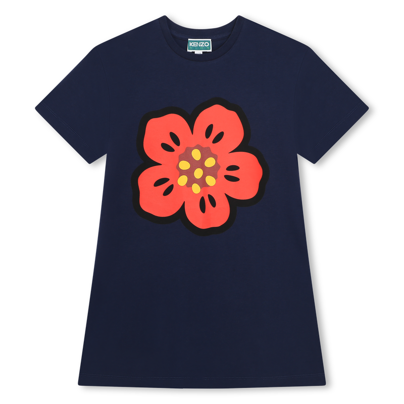 Vestido de algodão estampado KENZO KIDS 
                    GIRL