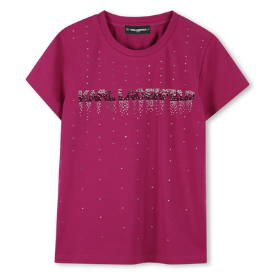 T-shirt de manga curta KARL LAGERFELD KIDS GIRL