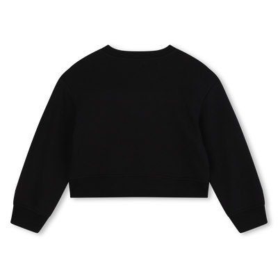 Sweatshirt cropped em molet&atilde;o MARC JACOBS GIRL
