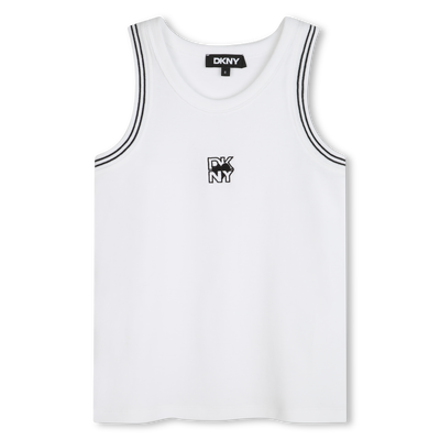 T-shirt de al&ccedil;as com bordados DKNY GIRL