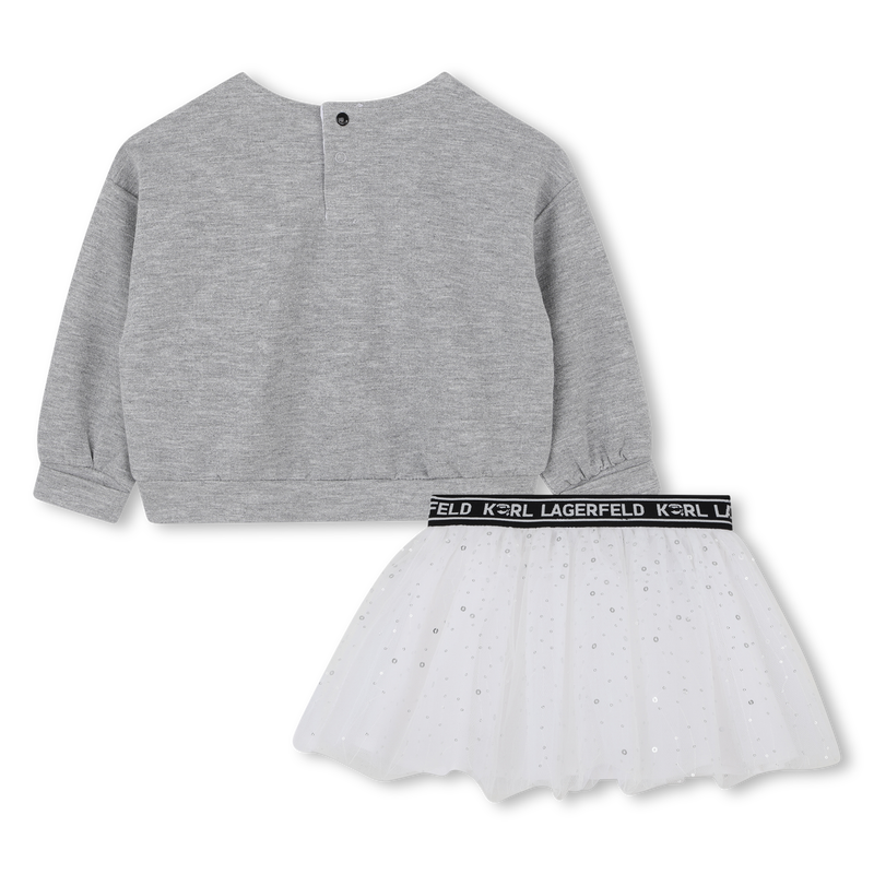 Conjunto de moletom e saia KARL LAGERFELD KIDS 
                    GIRL
