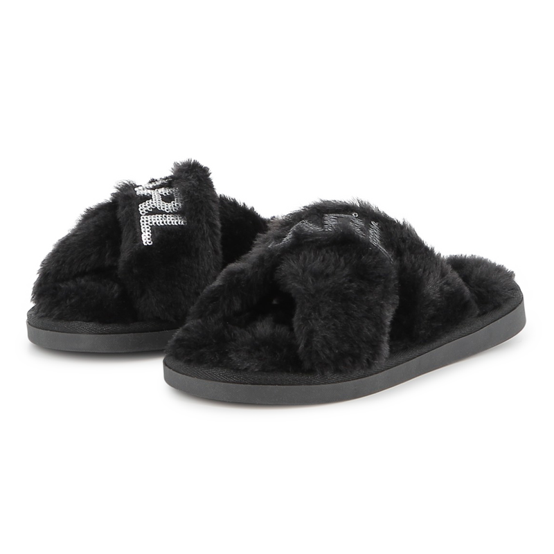 Chinelos com alças cruzadas KARL LAGERFELD KIDS 
                    GIRL