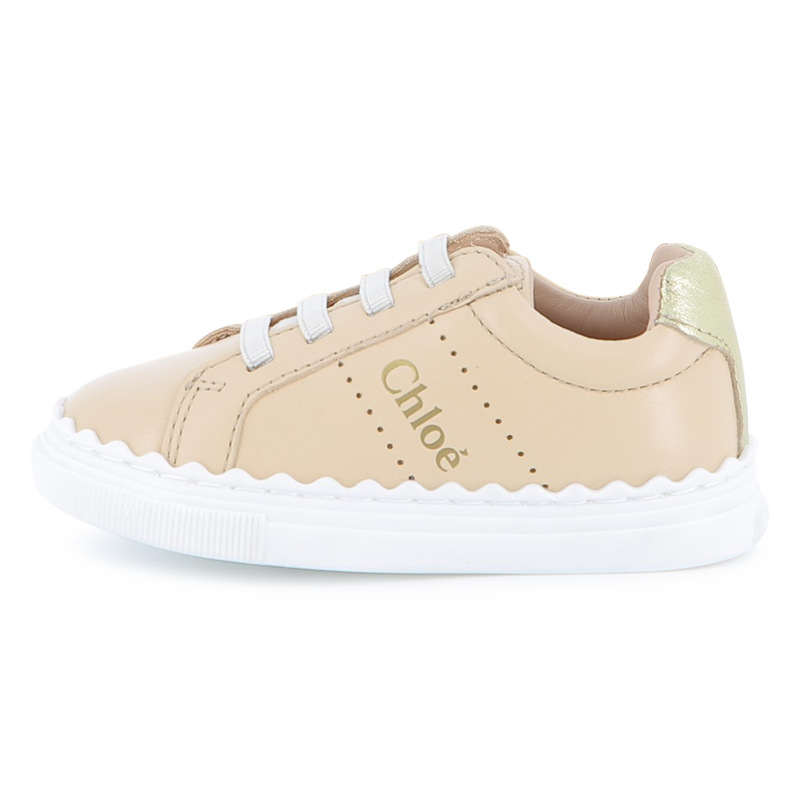 Tênis de couro de pele de carneiro CHLOE 
                    GIRL