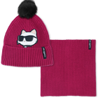 Conjunto de chap&eacute;u + aquecedor de pesco&ccedil;o KARL LAGERFELD KIDS 
                    GIRL