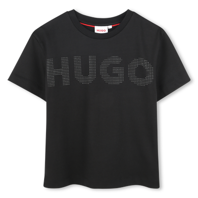 T-shirt algod&atilde;o com log&oacute;tipo HUGO GIRL