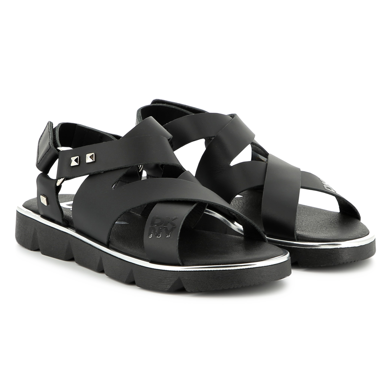 Sand&aacute;lias de couro DKNY 
                        GIRL