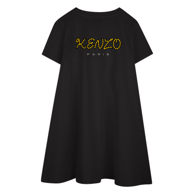 Vestido evas&eacute; emblema bordado KENZO KIDS GIRL