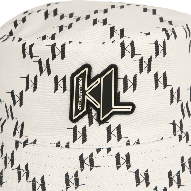 Reversible Cotton Bucket Hat KARL LAGERFELD KIDS 
                    BOY