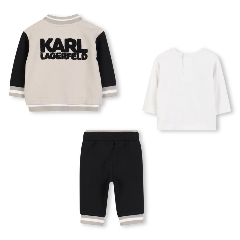 Conjunto de casaco e calças em jersey duplo KARL LAGERFELD KIDS 
                    BOY
