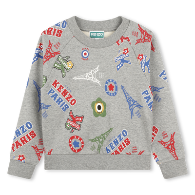 Sweatshirt molet&atilde;o estampada KENZO KIDS BOY