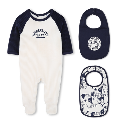 Pijama estampado e dois babadores TIMBERLAND BOY