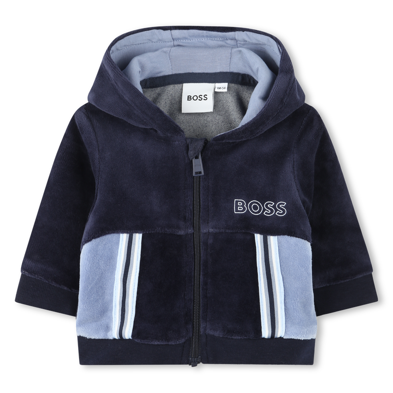 Conjunto de 2 pe&ccedil;as em veludo BOSS 
                        BOY