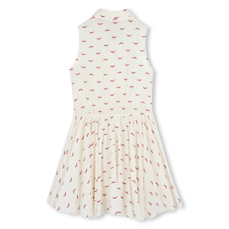 Vestido estampado sem mangas