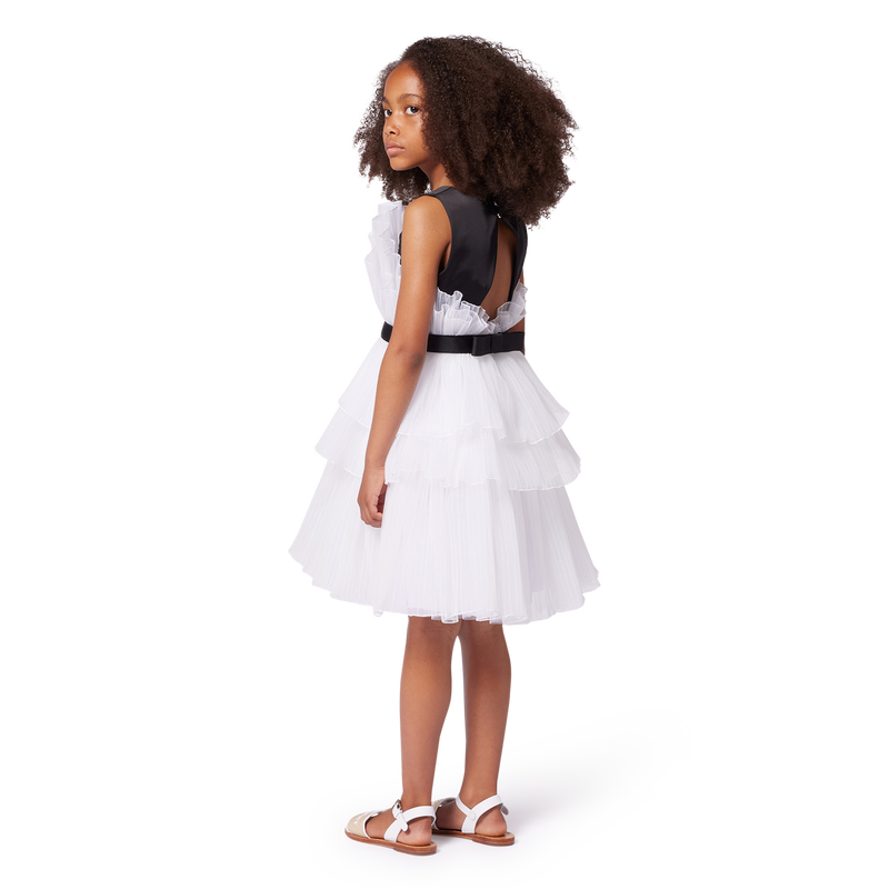 Frilled dress with trim GIVENCHY 
                    GIRL