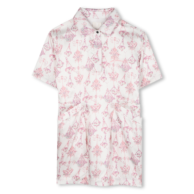 Vestido de cetim com gola polo GIVENCHY GIRL