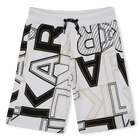 Bermuda estampada de algod&atilde;o KARL LAGERFELD KIDS 
                    BOY