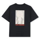 T-shirt de jersey de algod&atilde;o pesado KARL LAGERFELD KIDS 
                    BOY