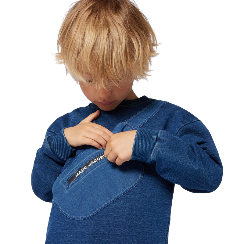 Sweatshirt molet&atilde;o estampada MARC JACOBS 
                        BOY