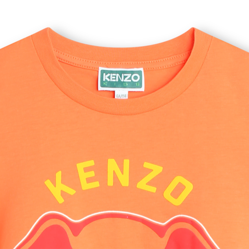 Vestido de manga curta algodão KENZO KIDS 
                    GIRL