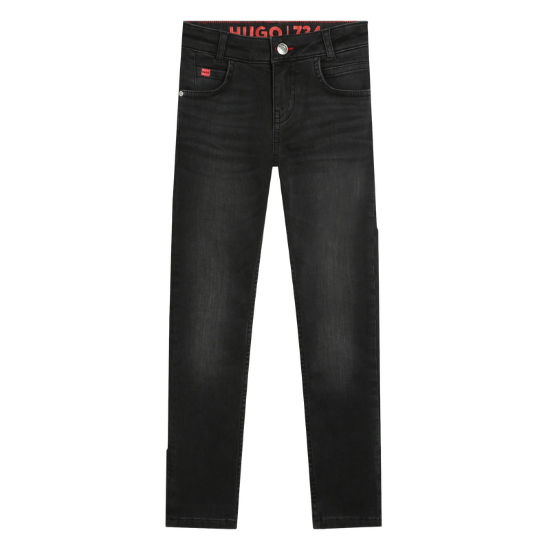 Jeans elásticos com 5 bolsos HUGO 
                    BOY