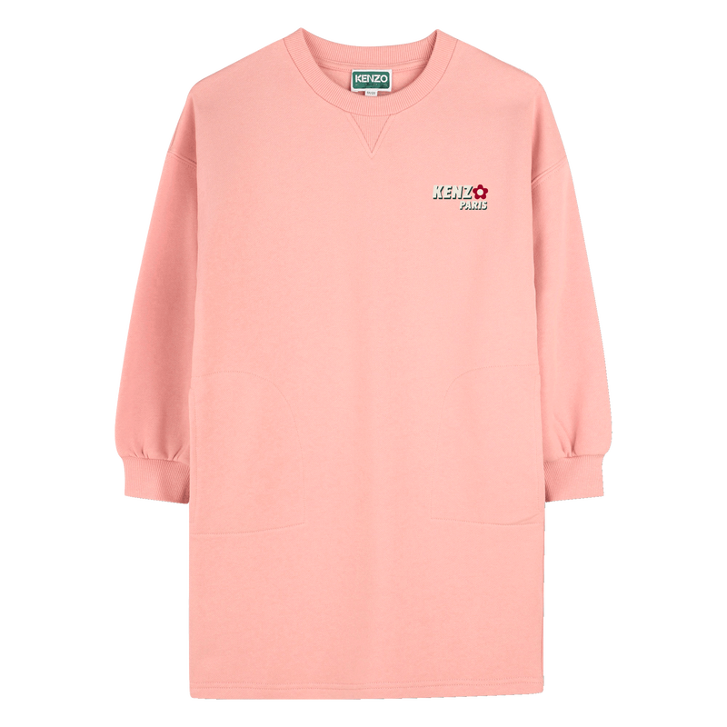 Vestido com bolsos frontais KENZO KIDS 
                        GIRL