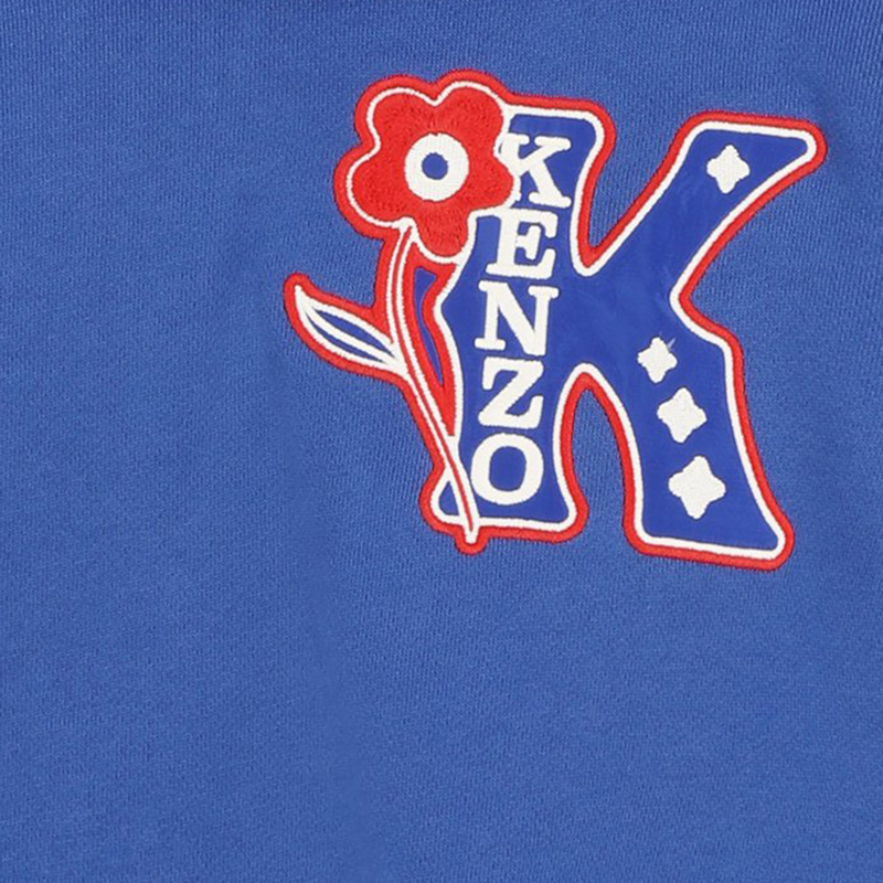 Sweatshirt bordada com capuz KENZO KIDS 
                    GIRL