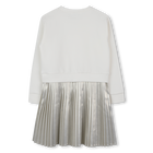 Vestido bimaterial de manga comprida MICHAEL KORS 
                    GIRL