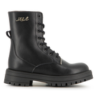 Bota de cano m&eacute;dio com atacadores em pele bovina KARL LAGERFELD KIDS 
                    GIRL