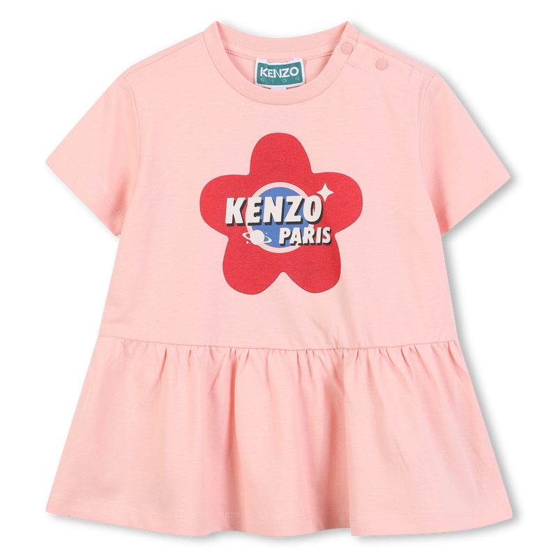 Vestido de manga curta KENZO KIDS 
                    GIRL