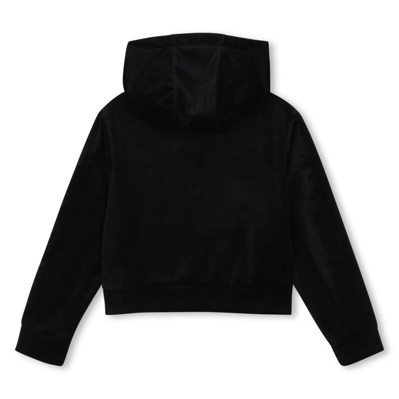 Cardig&atilde; de veludo com capuz SONIA RYKIEL 
                        GIRL