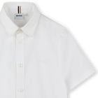 Camisa de algod&atilde;o lisa BOSS 
                    BOY