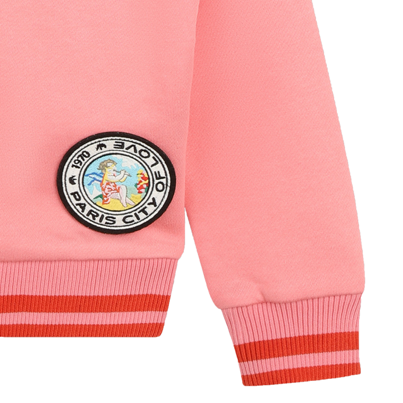Sweatshirt molet&atilde;o com fecho KENZO KIDS 
                        GIRL