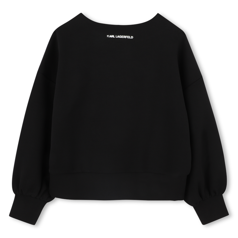 Camisola com bordado KARL LAGERFELD KIDS 
                        GIRL