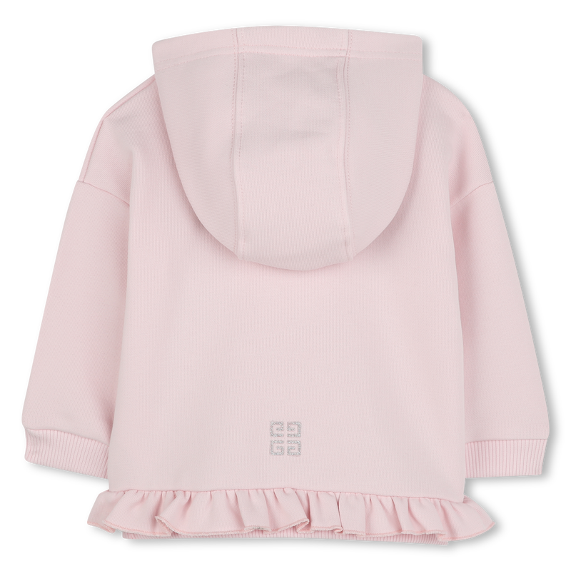 Cardig&atilde; com fecho e capuz GIVENCHY 
                        GIRL