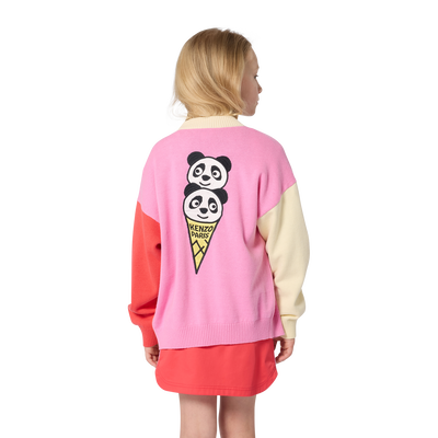 CARDIGAN DE MALHA DECOTE EM V KENZO KIDS GIRL