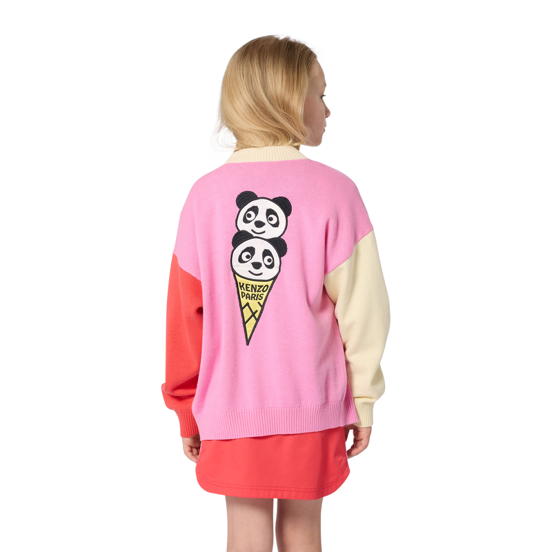 CARDIGAN DE MALHA DECOTE EM V KENZO KIDS 
                        GIRL