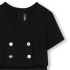 Vestido cerimonial bimaterial KARL LAGERFELD KIDS 
                    GIRL