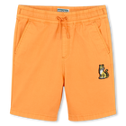 Bermudas algod&atilde;o com emblema KENZO KIDS 
                    BOY