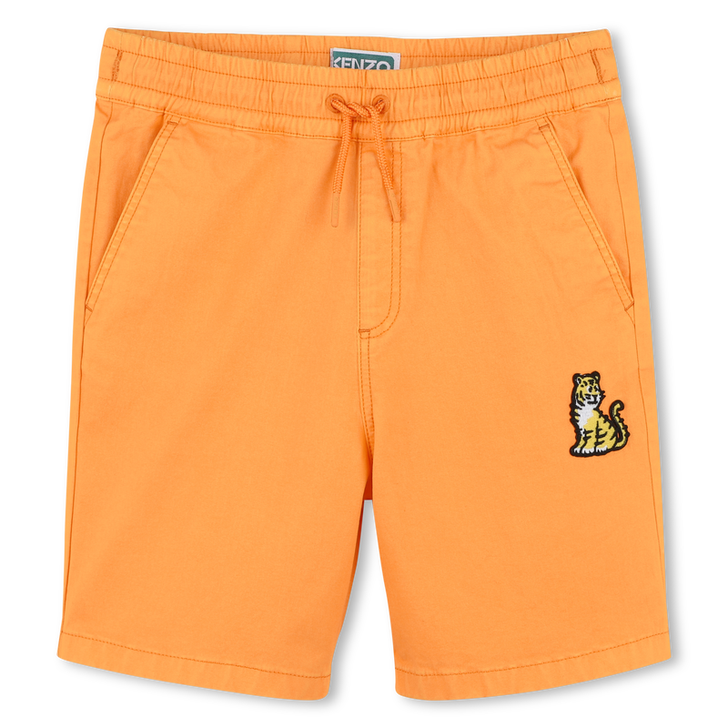 Bermudas algod&atilde;o com emblema KENZO KIDS 
                        BOY
