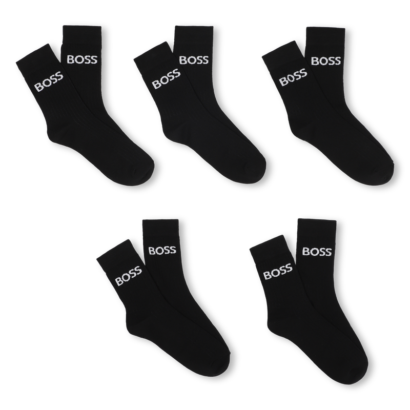 CONJUNTO DE 5 PARES DE MEIAS BOSS 
                        BOY