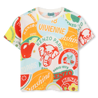 T-shirt manga curta em algod&atilde;o KENZO KIDS 
                    BOY