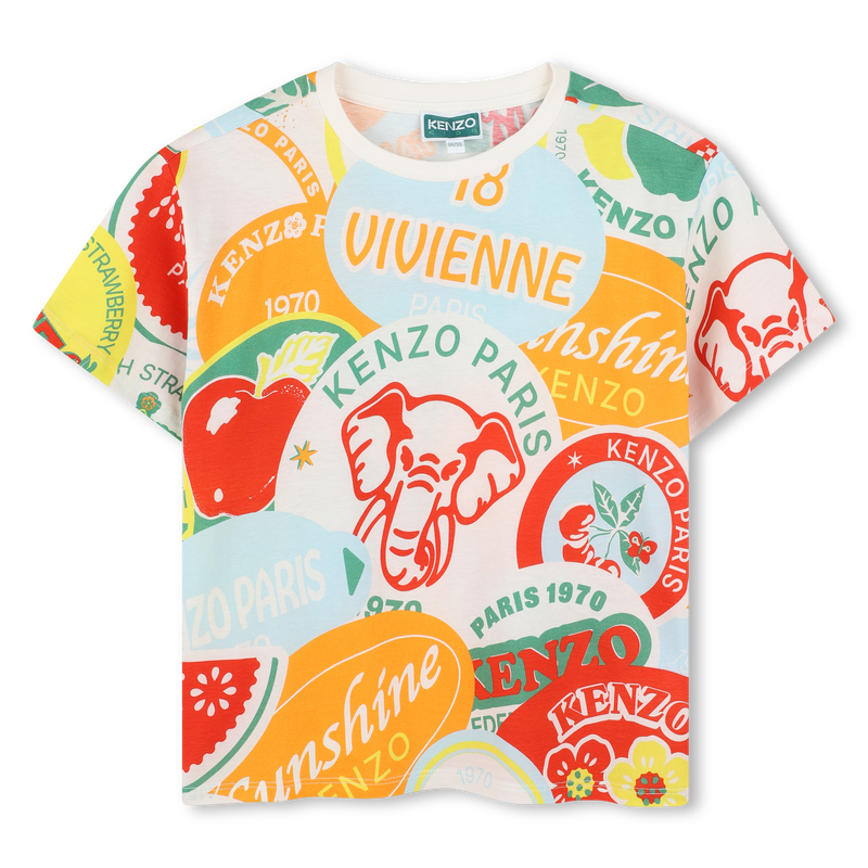 T-shirt manga curta em algod&atilde;o KENZO KIDS 
                        BOY