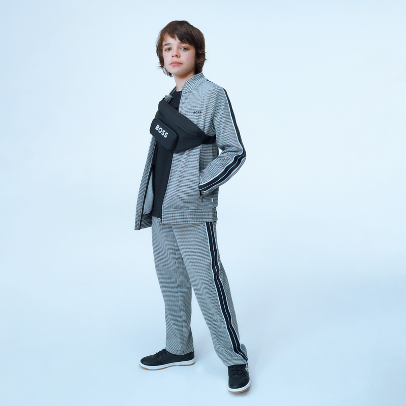 Cardig&atilde; estampado com fecho BOSS 
                        BOY