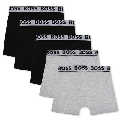 Lote de 5 boxers em algod&atilde;o BOSS BOY