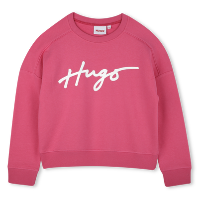Sweatshirt em molet&atilde;o HUGO GIRL