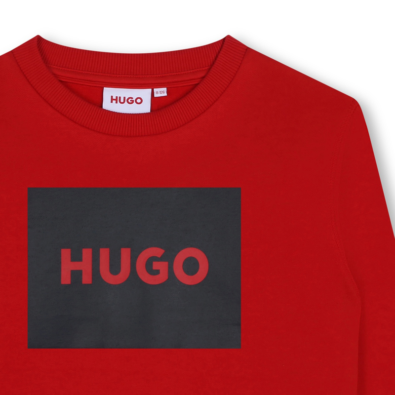 Sweatshirt em molet&atilde;o HUGO 
                        BOY