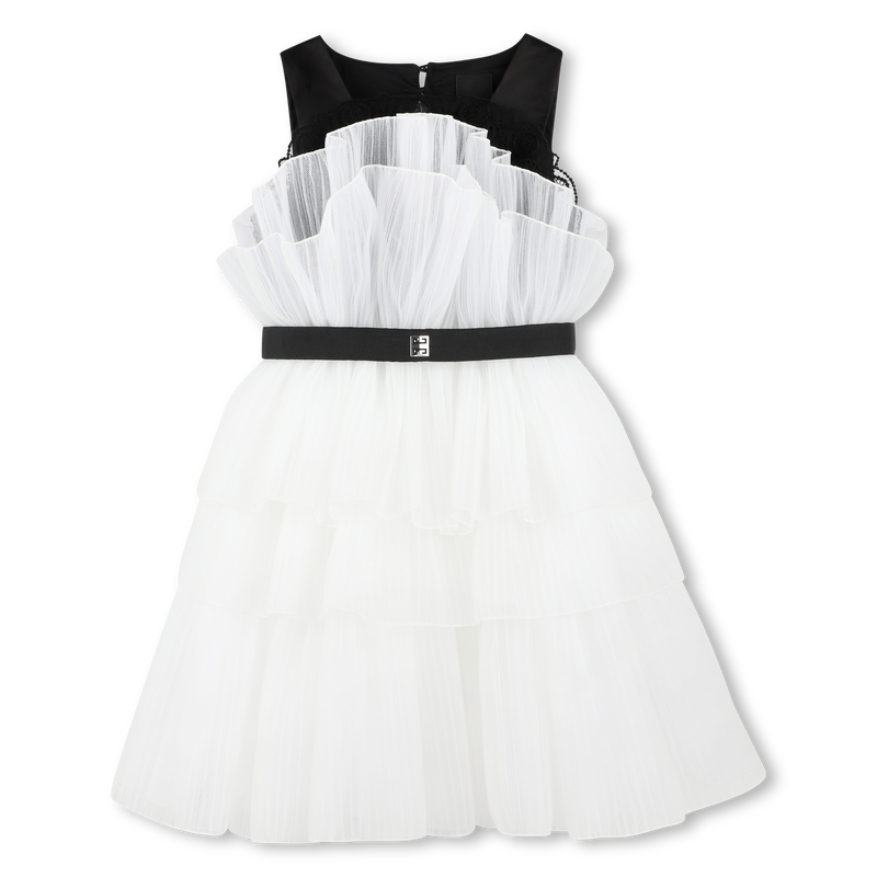 Frilled dress with trim GIVENCHY 
                    GIRL