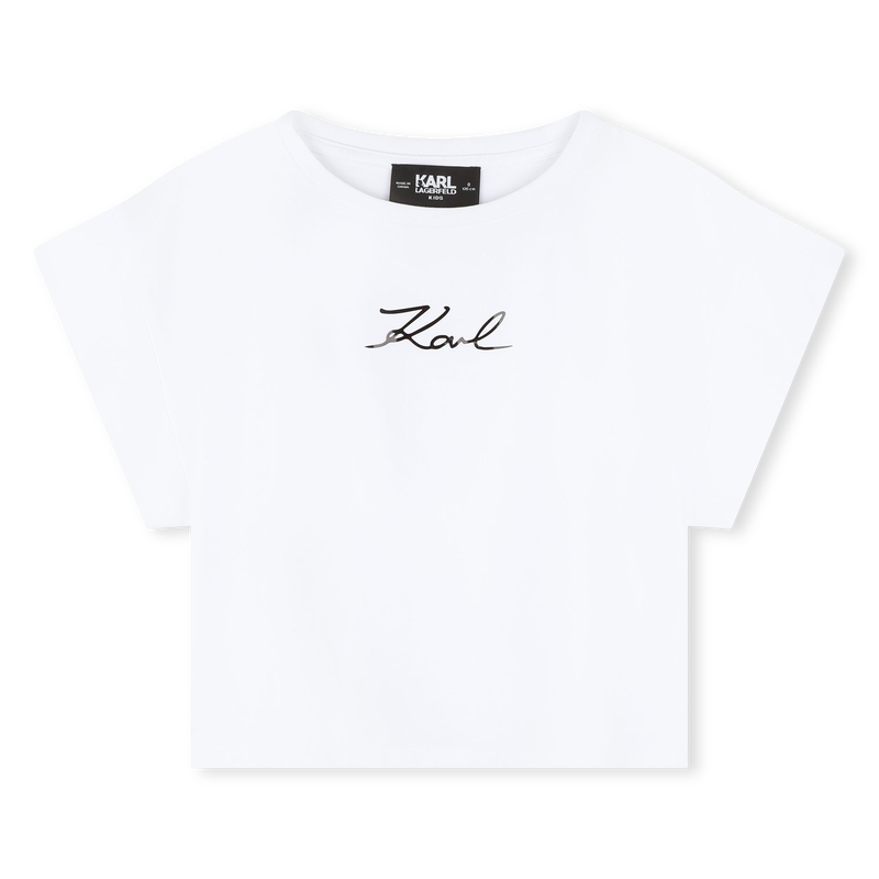 Top de manga curta KARL LAGERFELD KIDS 
                    GIRL