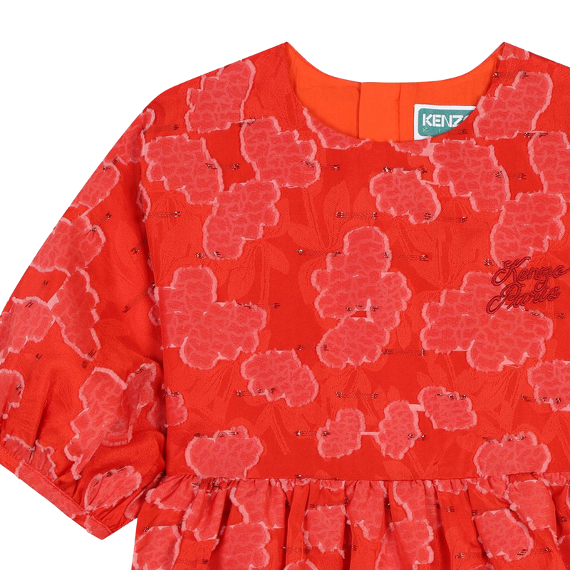 Vestido de cerimónia com fecho KENZO KIDS 
                    GIRL