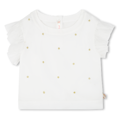 Blusa com tule e lantejoulas BILLIEBLUSH GIRL